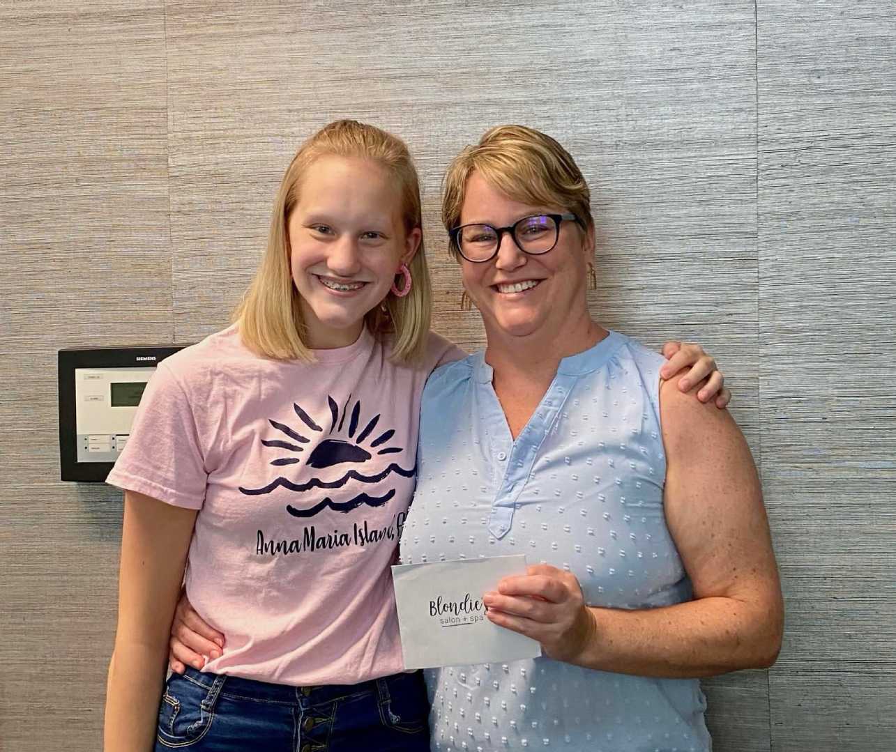 Happy teen with braces